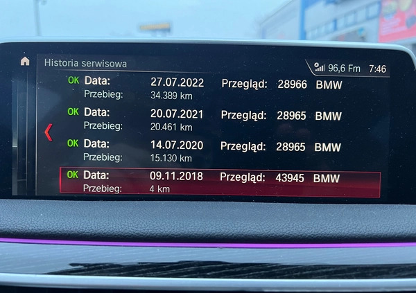 BMW Seria 7 cena 255000 przebieg: 73000, rok produkcji 2018 z Chorzów małe 172